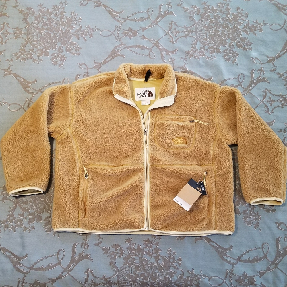 The North Face Extreme Pile Full Zip Cozy Jacket Antelope Tan Women 1X